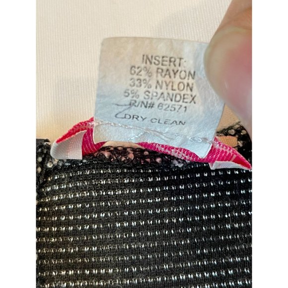 Love...Ady Womens Striped Tulip Fit & Flare Mini Dress Back Zip Gray Black SZ L - Picture 7 of 7